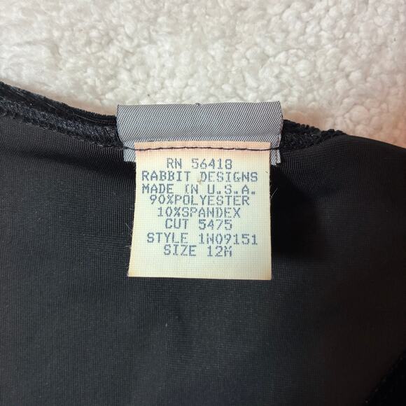 Rabbit Rabbit Rabbit Black Velvet Dress 12 Holiday Dark Academia Quiet Luxury - Picture 4 of 5